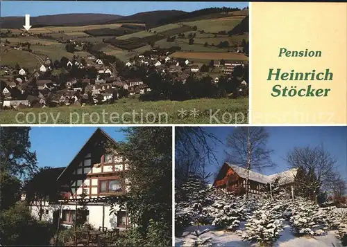 Wingeshausen Panorama Pension Heinrich Stoecker Kat. Bad Berleburg