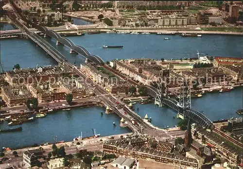 Rotterdam Fliegeraufnahme Maasbruecken Kat. Rotterdam