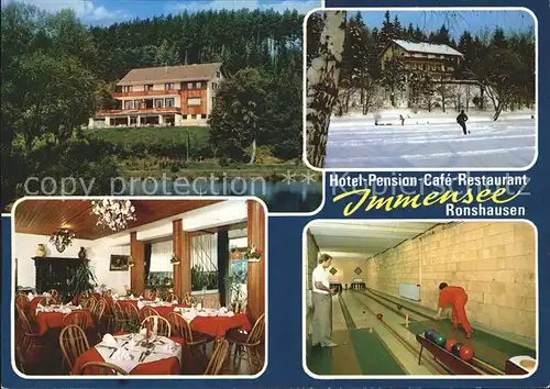 Ronshausen Hotel Pension Cafe Restaurant Immensee Bowling Kat. Ronshausen