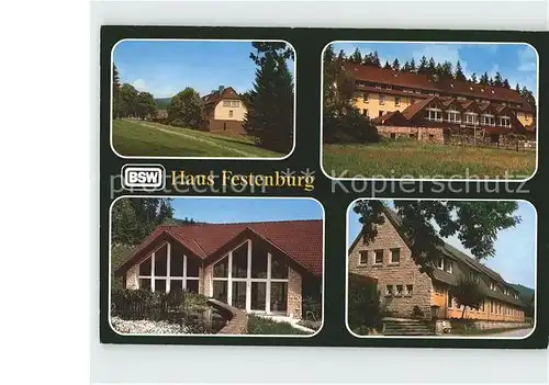 Clausthal Zellerfeld BSW Ferienhotel Haus Festenburg Teilansichten Kat. Clausthal Zellerfeld