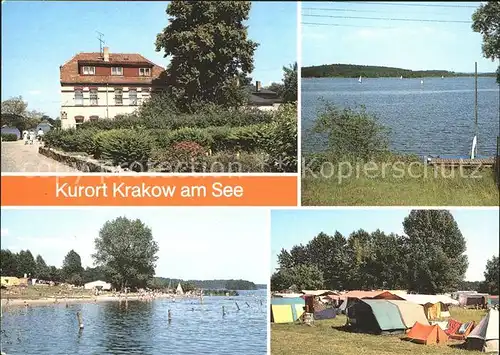 Krakow See Gaststaette Seehotel Krakower See Campingplatz Kat. Krakow See