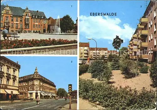 Eberswalde Platz der Freundschaft Wilhelm  Pieck  Strasse Wildparkstrasse Kat. Eberswalde Waldstadt