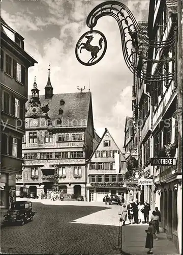 Tuebingen Marktplatz Rathaus Kat. Tuebingen