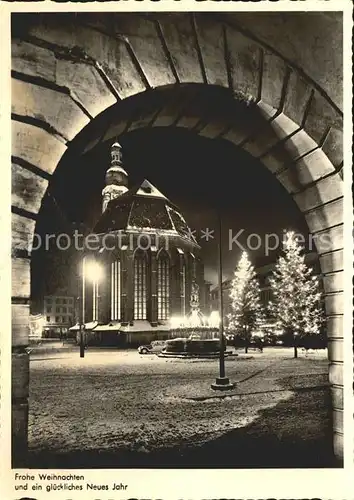 Heidelberg Neckar Altstadt Heiliggeistkirche Weihnachtskarte Kat. Heidelberg