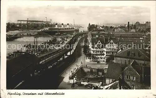 Hamburg Vorsetzen mit ueberseebruecke Kat. Hamburg