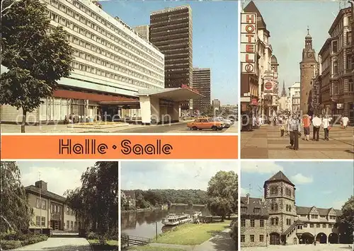 Halle Saale Interhotel Stadt Halle Klement Gottwald Str Paed Hochschule Dampferanlegestelle Moritzburg Innenhof Kat. Halle