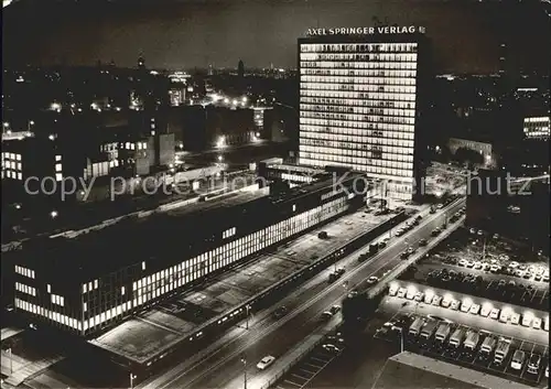 Berlin Verlagshaus Axel Springer bei Nacht Kochstrasse Kat. Berlin