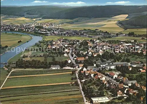 Lippoldsberg Fliegeraufnahme mit Weser Kat. Wahlsburg