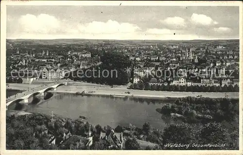 Wuerzburg Fliegeraufnahme Kat. Wuerzburg