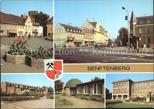 Senftenberg Niederlausitz Platz der Freundschaft Schwimmhalle Planetarium Kat. Senftenberg