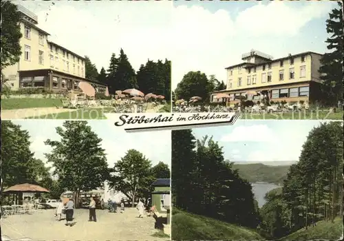 Walkenried Berghotel Stoeberhai Gartenterrasse Panorama Kat. Walkenried