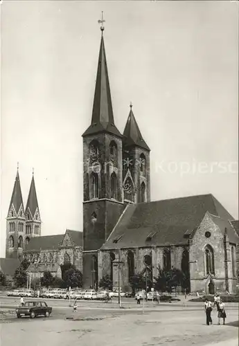 Halberstadt Fischmarkt mit Dom und St. Martin Kat. Halberstadt