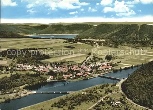 Hemfurth Edersee Fliegeraufnahme Edersee Kat. Edertal