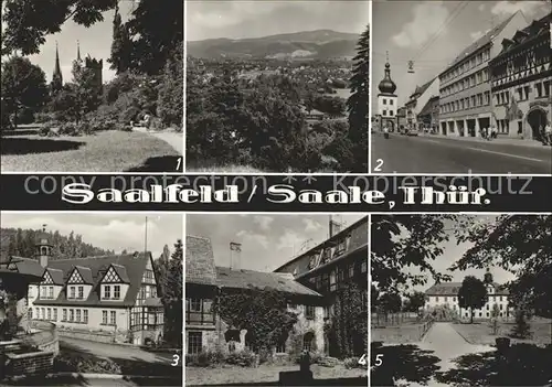 Saalfeld Saale Puschkinpark Blankenburger Tor Gaststaette Das Loch HO Gaststaette Klosterhof Schloss Kat. Saalfeld