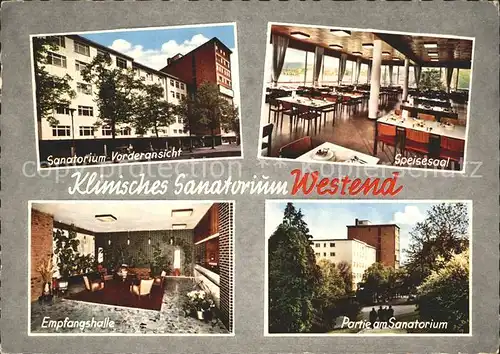 Bad Wildungen Klinisches Sanatorium Westend Speisesaal Empfangshalle Kat. Bad Wildungen