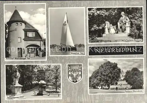 Neuruppin Segelboot See Fontane Oberschule Tempelgarten Bahnhof Rheinsberger Tor Kat. Neuruppin