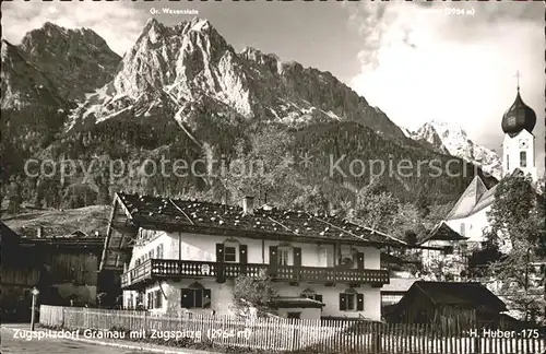 Grainau mit Zugspitze Kat. Grainau