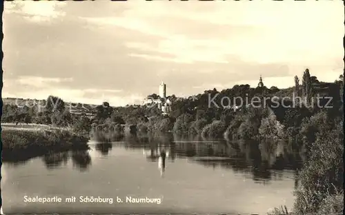 Naumburg Saale mit Saale und Schoenburg Kat. Naumburg