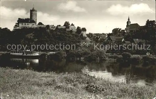 Naumburg Saale mit Saale und Schoenburg Motorschiff Freiheit Kat. Naumburg