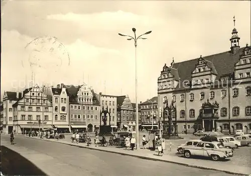 Wittenberge Prignitz Marktplatz mit Rathaus Kat. Wittenberge