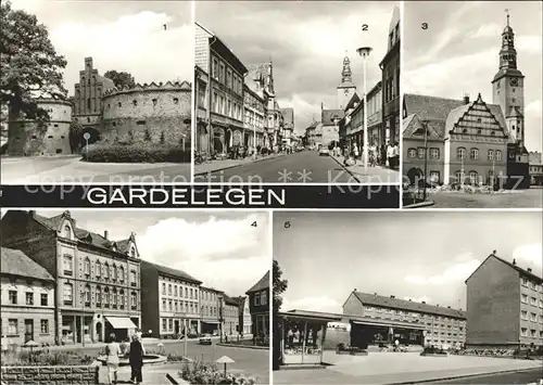 Gardelegen Salzwedeler Tor Ernst Thaelmann Strasse Rathaus Rudolf Breitscheid Strasse Kat. Gardelegen