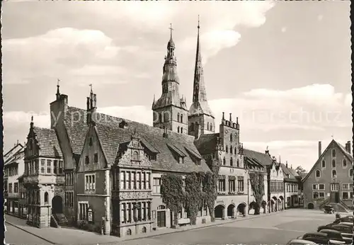 Lemgo Hansestadt Rathaus mit St. Nicolaikirche Kat. Lemgo