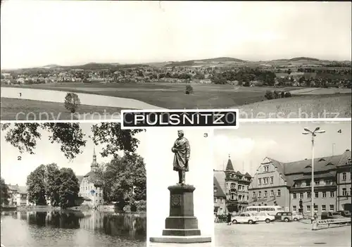 Pulsnitz Sachsen Schlossteich Ernst Rietschel Denkmal  Kat. Pulsnitz