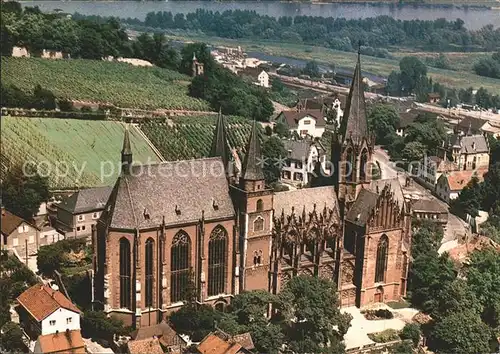 Oppenheim Katharinenkirche Fliegeraufnahme Kat. Oppenheim Rhein