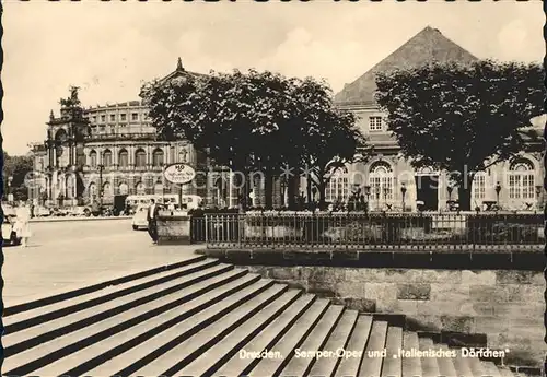 Dresden Semper Oper Italienisches Doerfchen Kat. Dresden Elbe