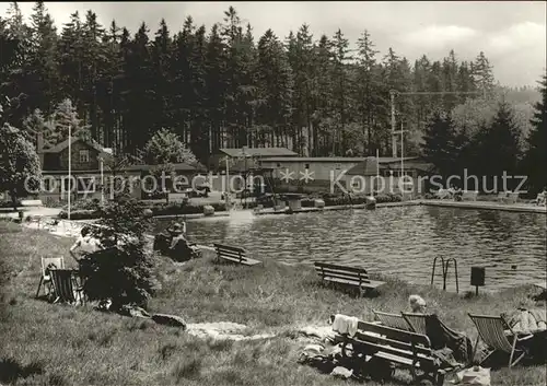 Finsterbergen Schwimmbad Kat. Finsterbergen Thueringer Wald