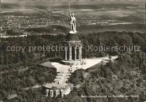 Hermannsdenkmal Fliegeraufnahme Kat. Detmold