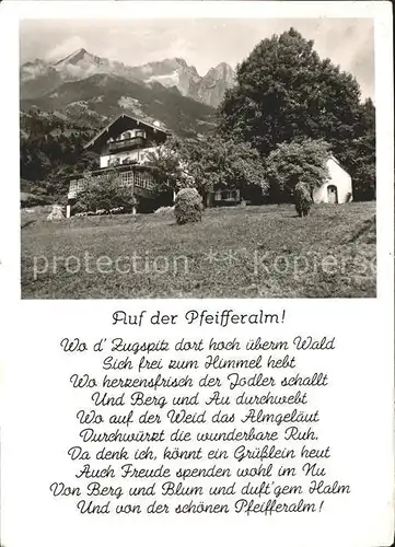 Garmisch Partenkirchen Pfeifferalm Kat. Garmisch Partenkirchen