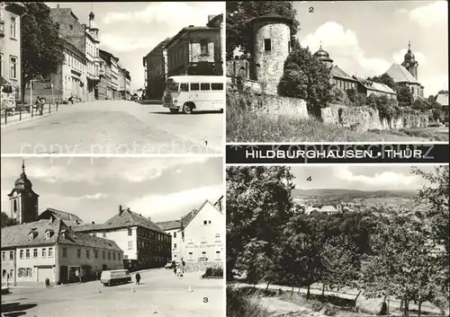 Hildburghausen Karl Marx Strasse Stadtmauer Goetheplatz Stadtberg Kat. Hildburghausen