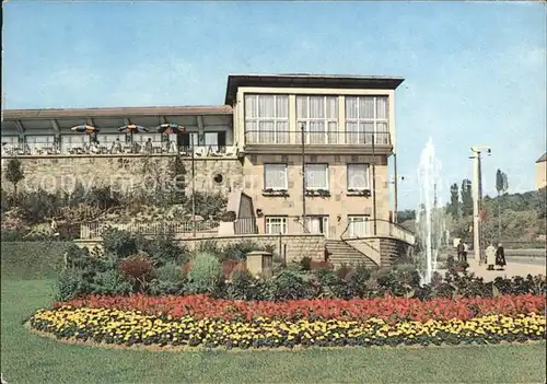 Nordhausen Thueringen HO Gaststaette Stadt Terrasse Blumenbeet Kat. Nordhausen Harz