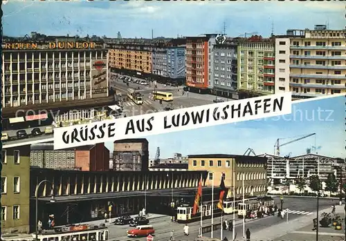 Ludwigshafen Rhein Innenstadt Strassenbahn Kat. Ludwigshafen am Rhein