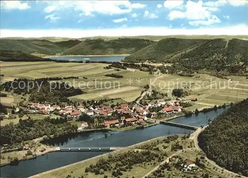 Hemfurth Edersee Fliegeraufnahme Kat. Edertal