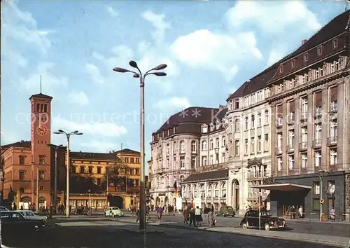 Erfurt Bahnhofsplatz mit Interhotel Erfurter Hof Kat. Erfurt