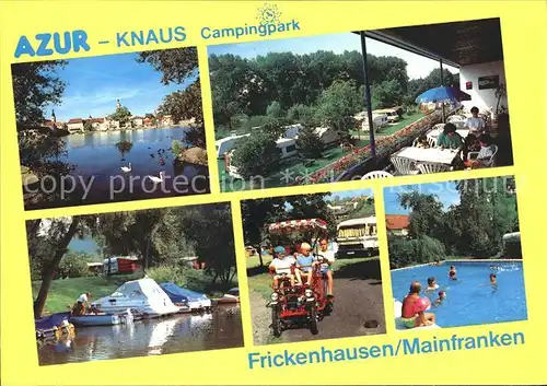 Frickenhausen Main Azur Knaus Campingpark Restaurant Terrasse Bootsliegeplatz Swimmingpool Kat. Frickenhausen a.Main