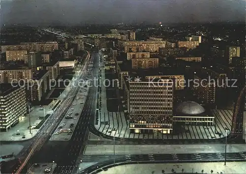 Berlin Karl Marx Allee Blick vom Interhotel Stadt Berlin Kat. Berlin