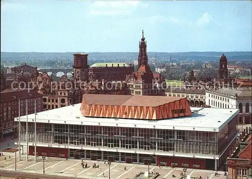 Dresden Blick von der Kreuzkirche zum Kulturpalast Kat. Dresden Elbe