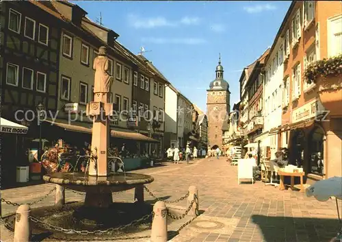 Buchen Odenwald Strassenansicht Brunnen Tor Kat. Buchen (Odenwald)