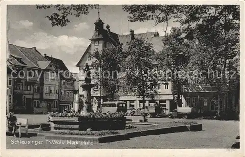 Schleusingen Marktplatz Brunnen Kat. Schleusingen