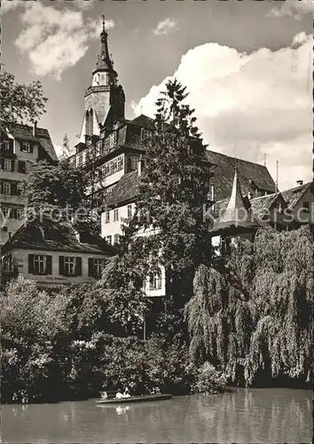 Tuebingen Stiftskirche mit Hoelderlinturm Kat. Tuebingen