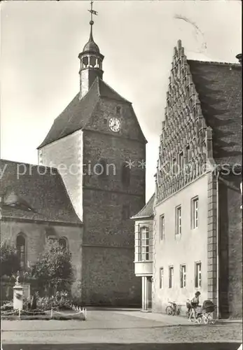 Muehlberg Elbe Rathaus und Frauenkirche Kat. Muehlberg Elbe