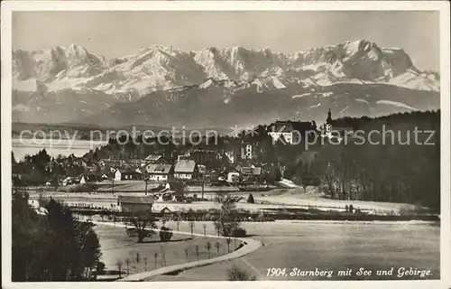 Starnberg mit See und Gebirge Kat. Starnberg