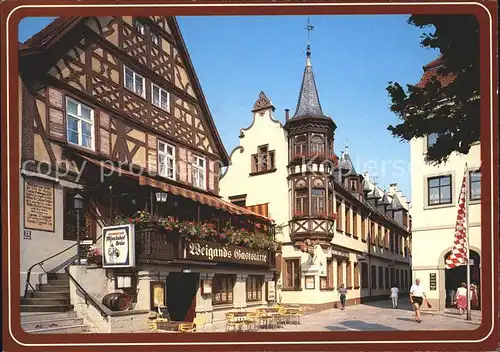 Bad Kissingen Fachwerkhaeuser am Marktplatz Kat. Bad Kissingen