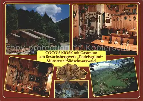 Muenstertal Schwarzwald Cocos Kiosk Gastraum Teufelsgrund Kat. Muenstertal