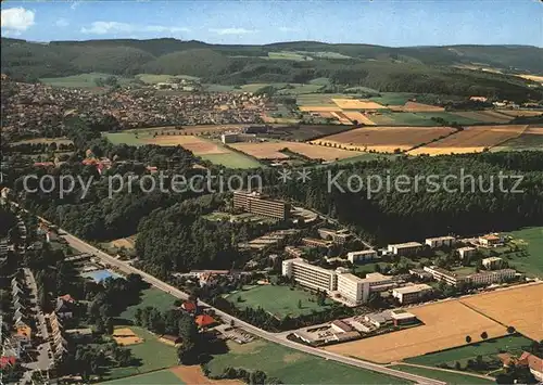 Bad Driburg Blick auf Stadt Kurpark und Kliniken Fliegeraufnahme Kat. Bad Driburg