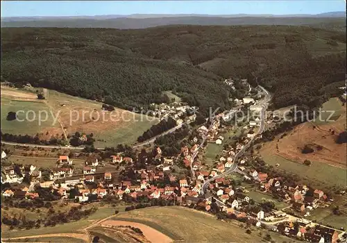 Mespelbrunn Hessenthal Fliegeraufnahme Kat. Mespelbrunn