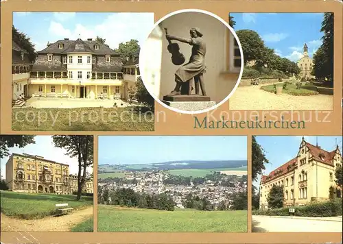 Markneukirchen Musikinstrumentenmuseum Plastik der Geigenbauer Lutherplatz Kat. Markneukirchen